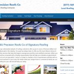 web design for roofing company